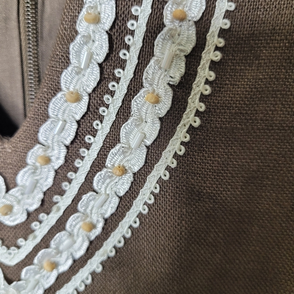 Talbots Linen Embroidered Sheath Dress - Picture 5 of 10